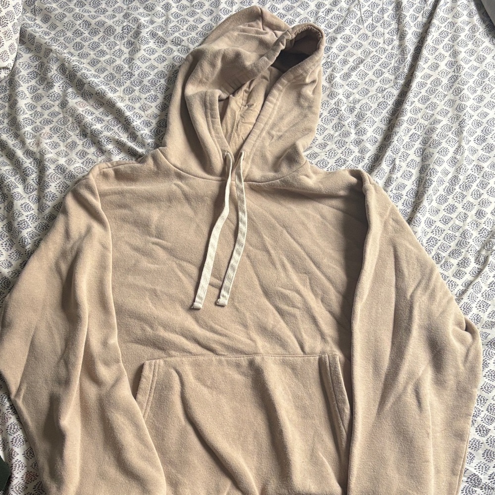 Forever 21 Beige Hooded Sweatshirt